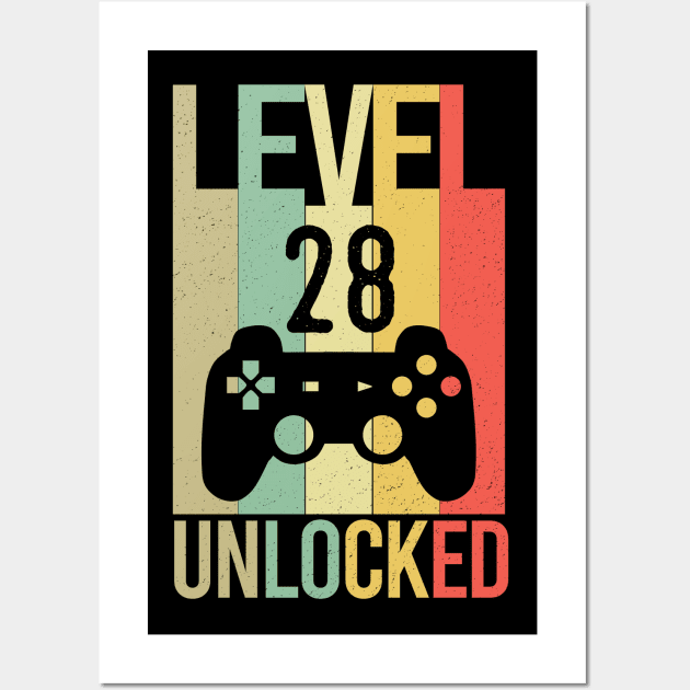 Level 28 unlocked - 28th birthday gift Wall Art by creativeKh